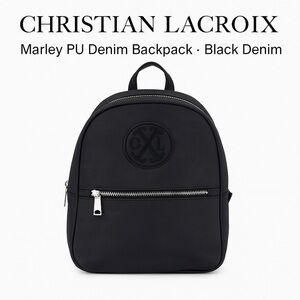 Christian Lacroix Marley PU Denim Backpack – Black Denim